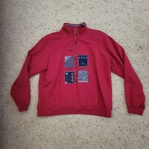 Very soft, red sweatshirt